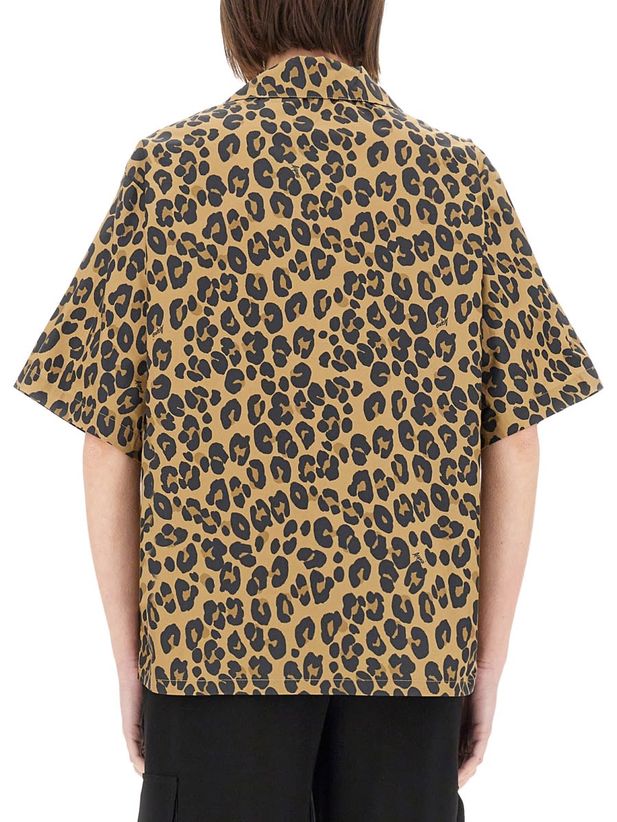 Aspesi Shirt Leopard Print Chest Pocket In Animalier