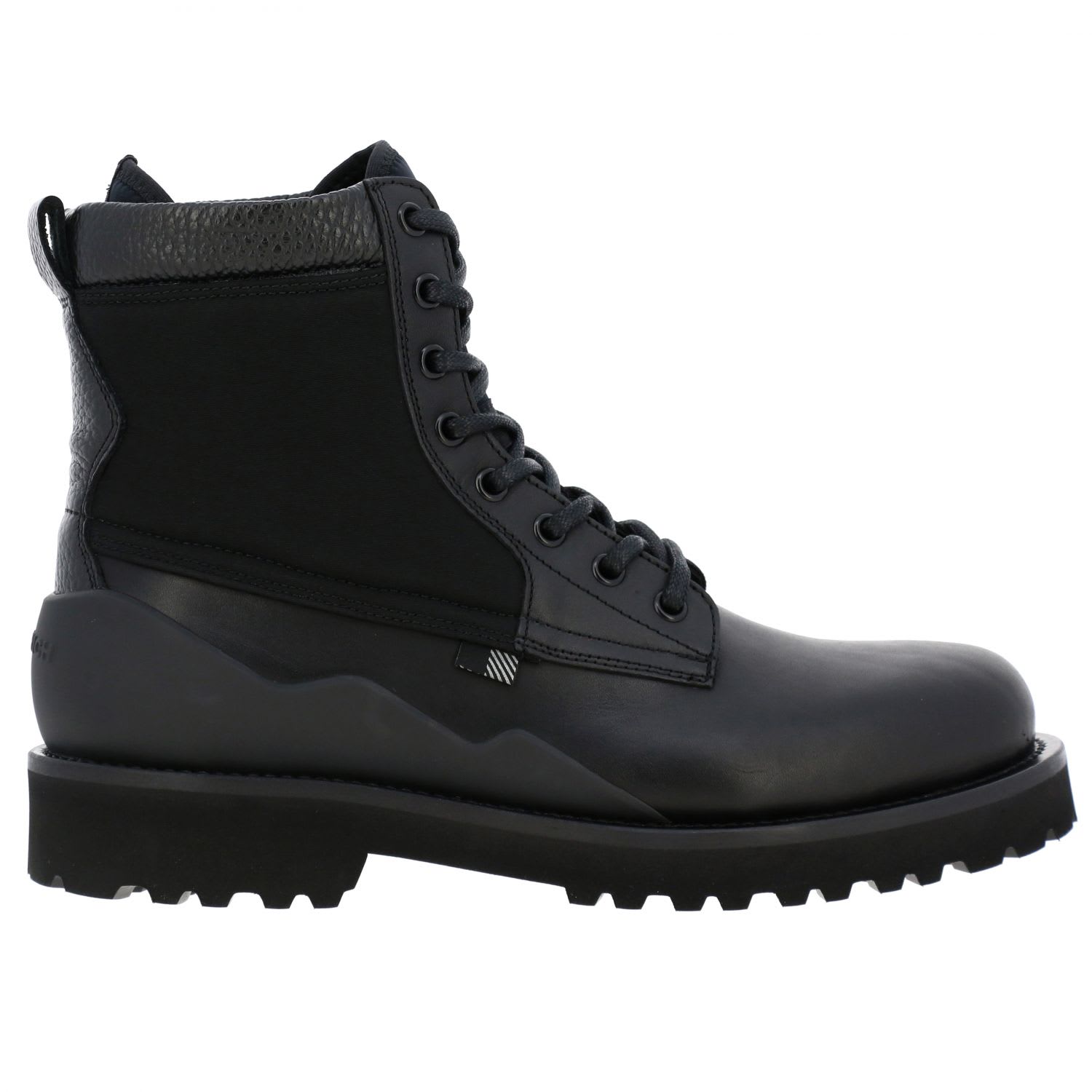 Woolrich Boots Woolrich Ankle Boots In Leather And Neoprene With Trekking Laces