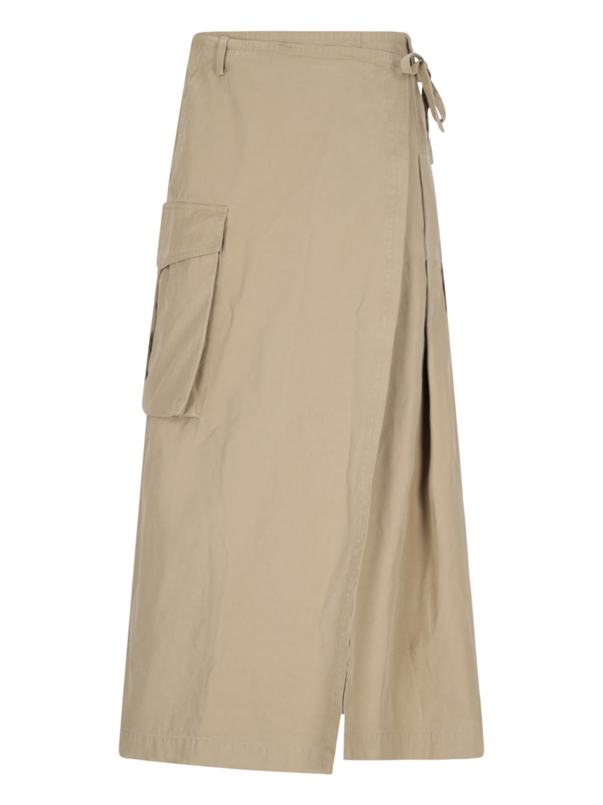 Shop Dries Van Noten Maxi Design Kilt Skirt In Beige
