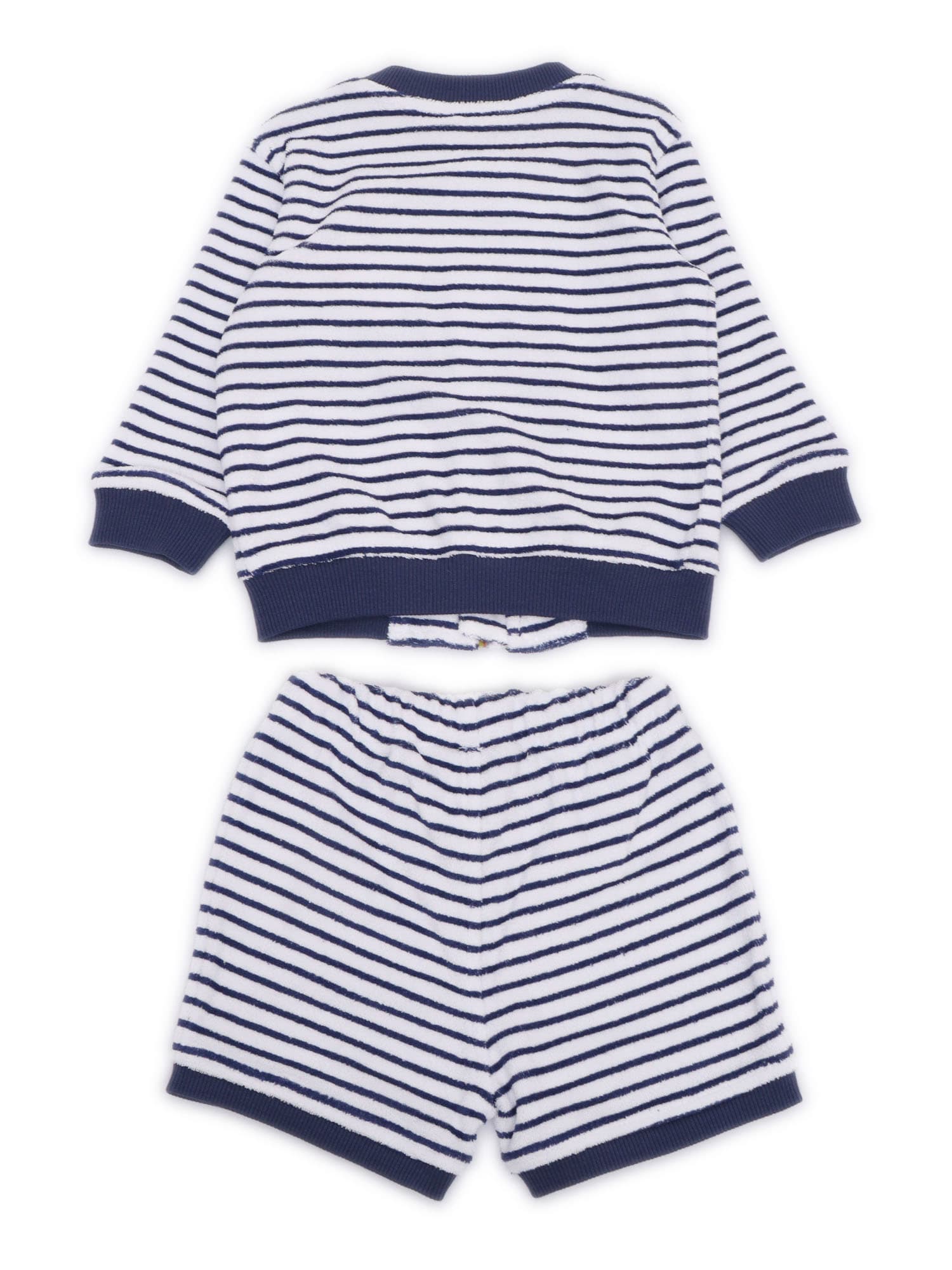 K-way Sponge Outfit White/cobalt Blue Striped In Multi