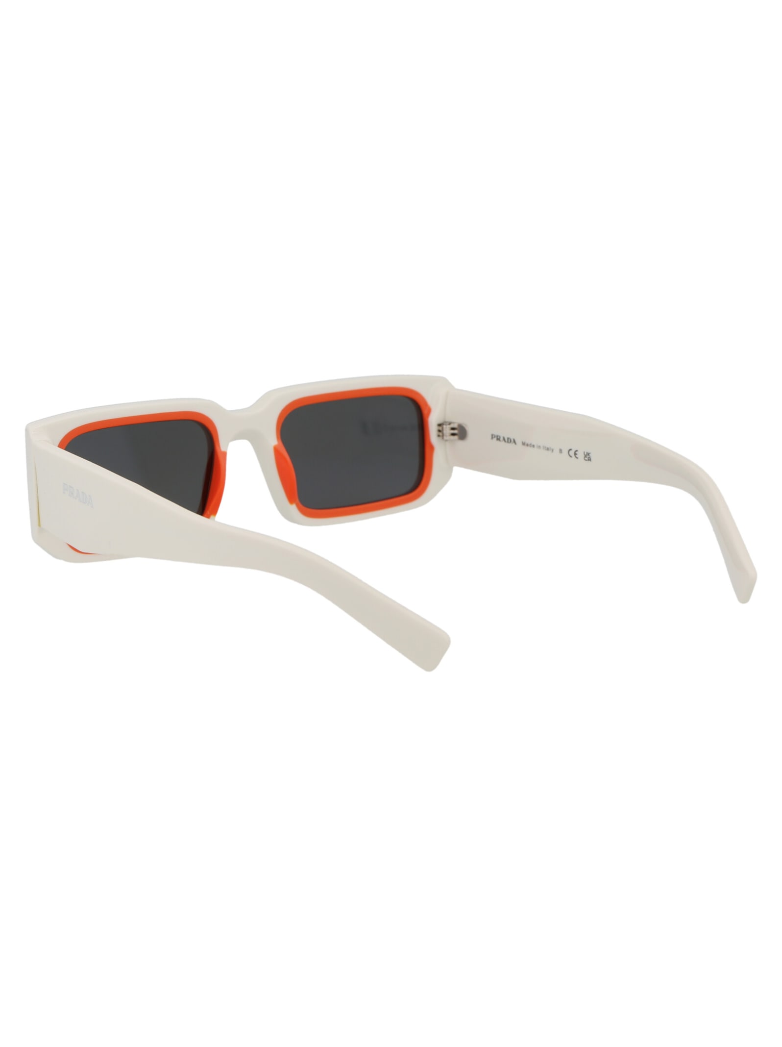 Shop Prada 0pr 06ys Sunglasses In 17m5s0 Talc/orange