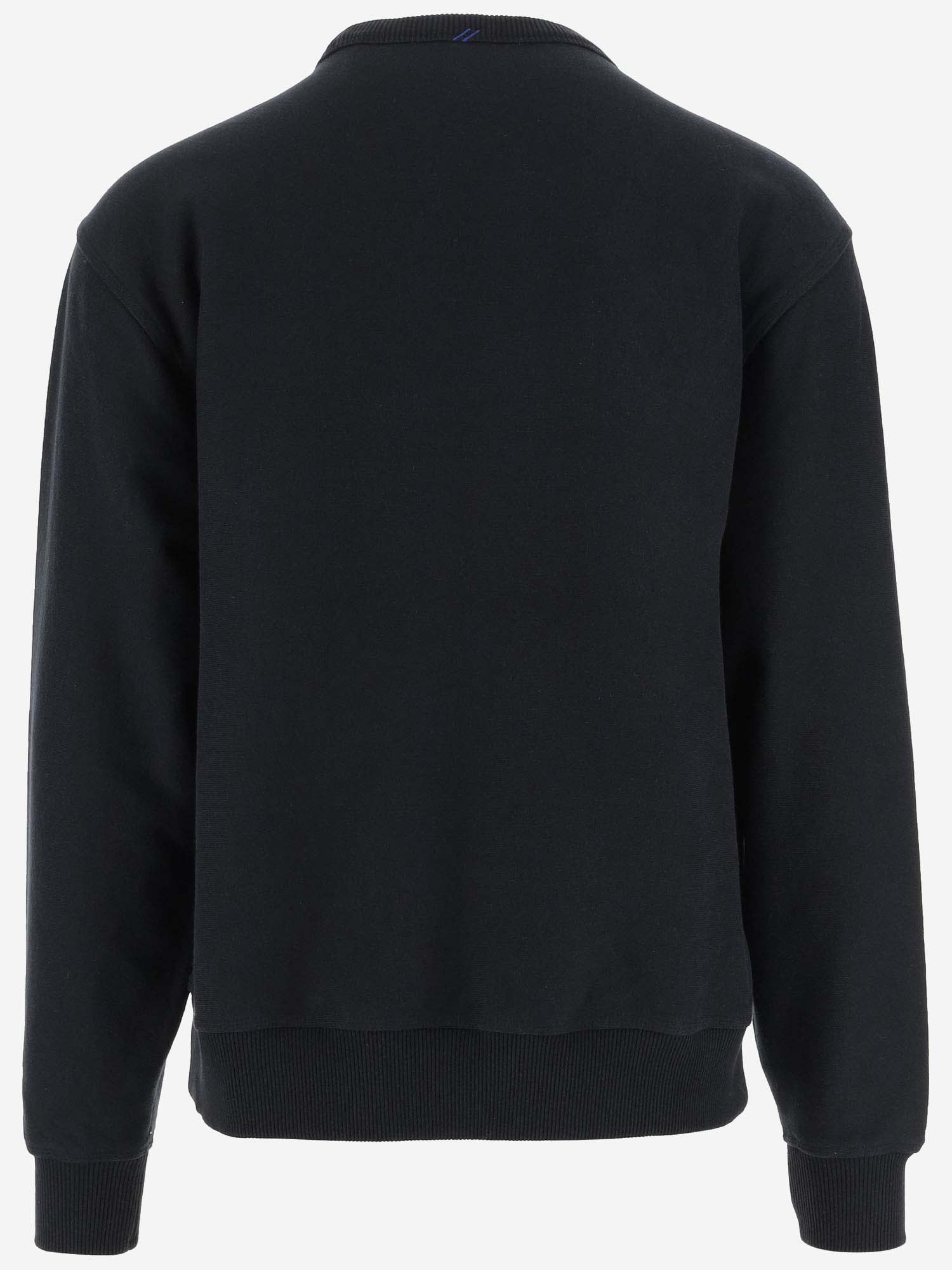 Shop Burberry Cotton Sweatshirt With Logo In Black