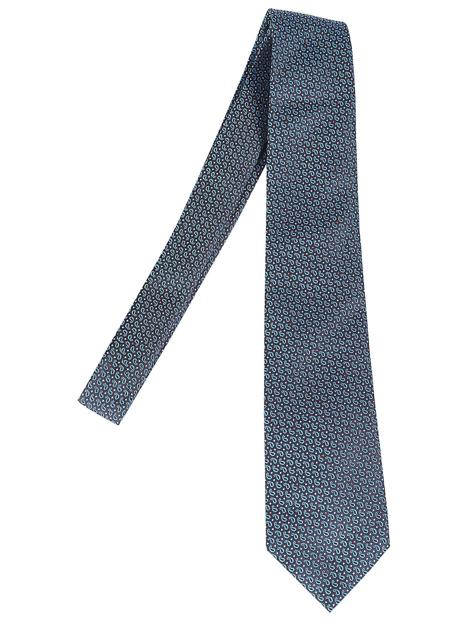 Shop Etro Tie In Blu Navy