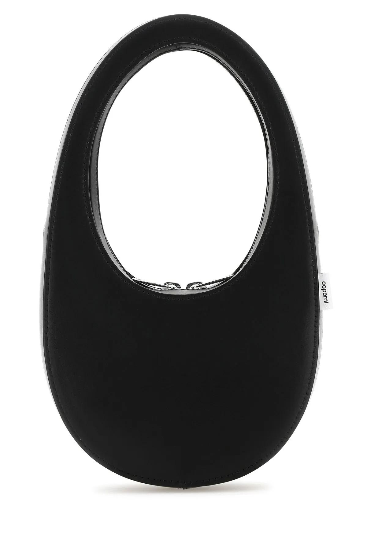 Shop Coperni Black Leather Mini Swipe Handbag