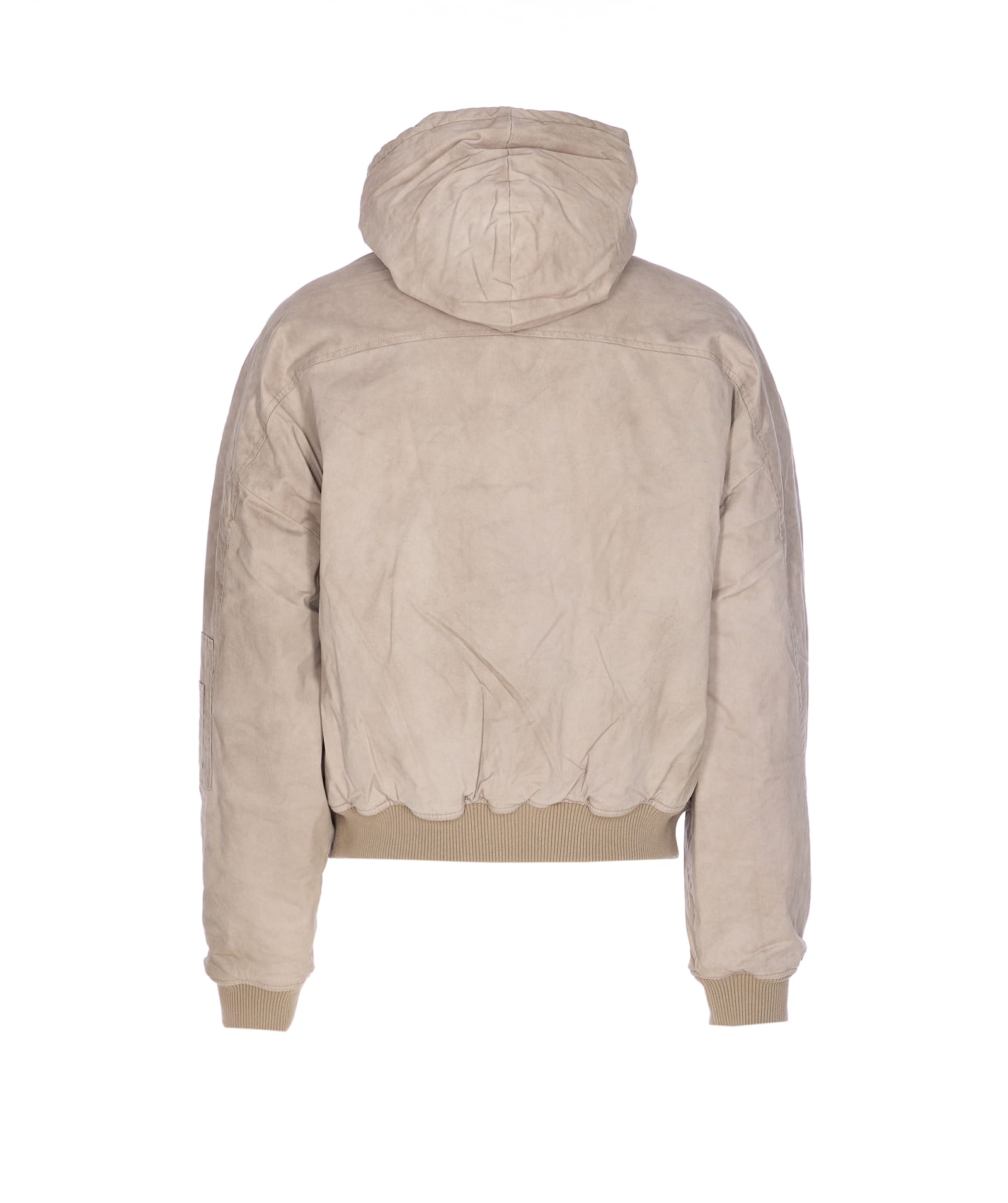 Represent Hooded Padded Bomber Jacket In Neutral