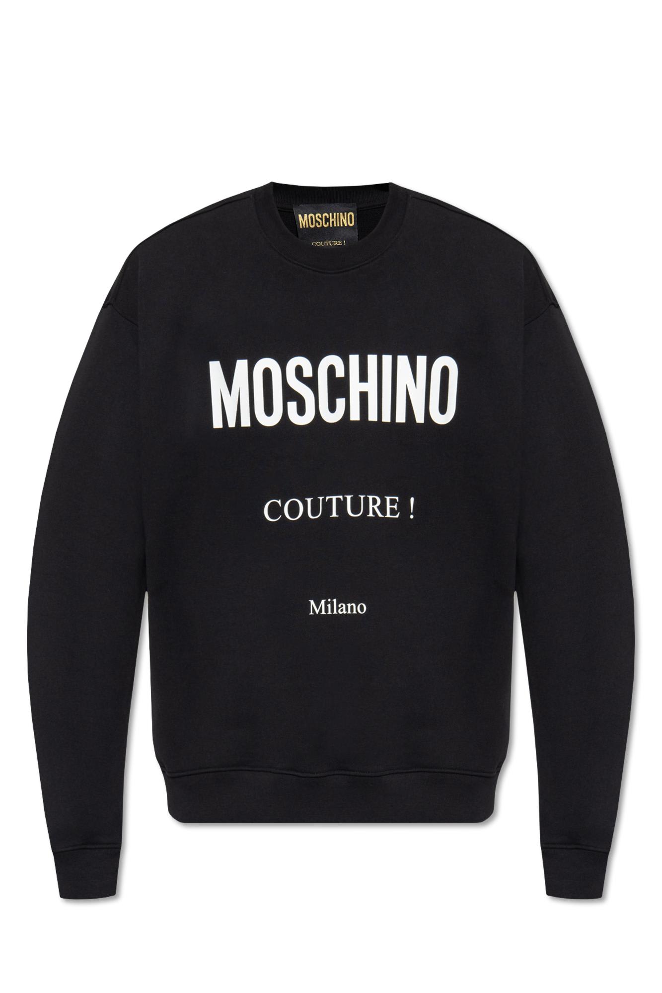 Shop Moschino Sweatshirt With Logo In Nero