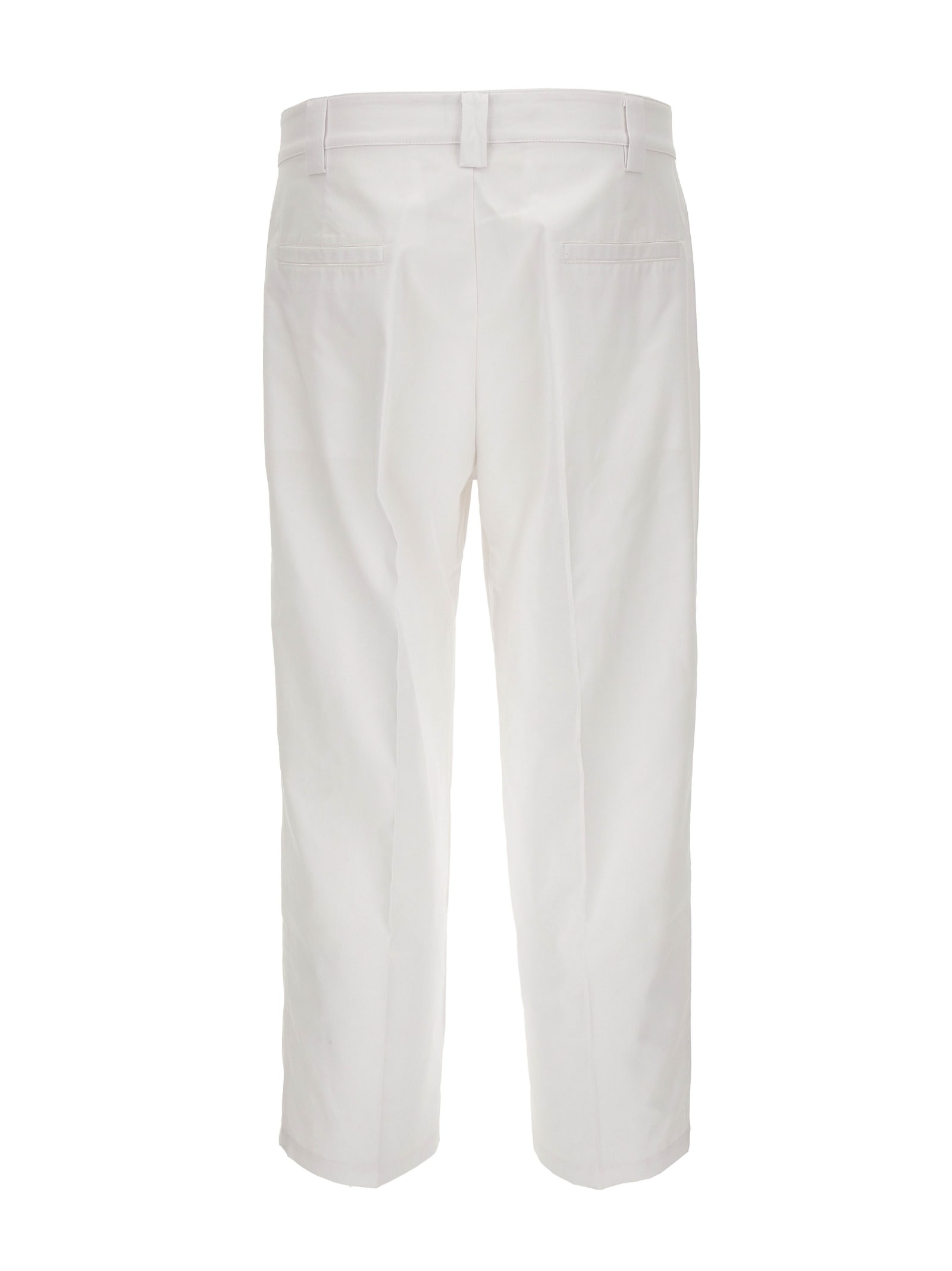 Shop Versace Jeans Couture White Casual Trousers