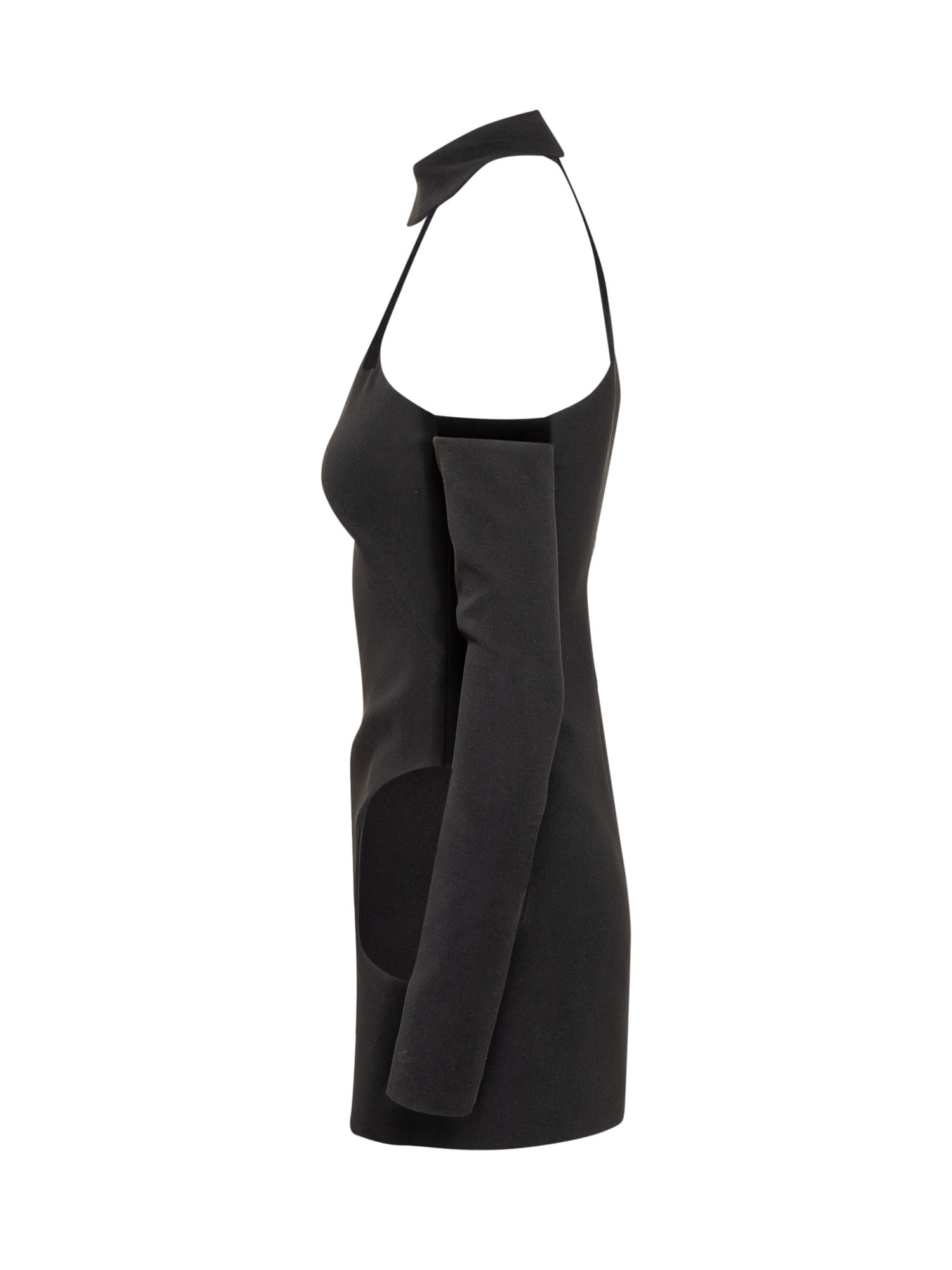 Shop Monot Cut-out Mini Dress In Black
