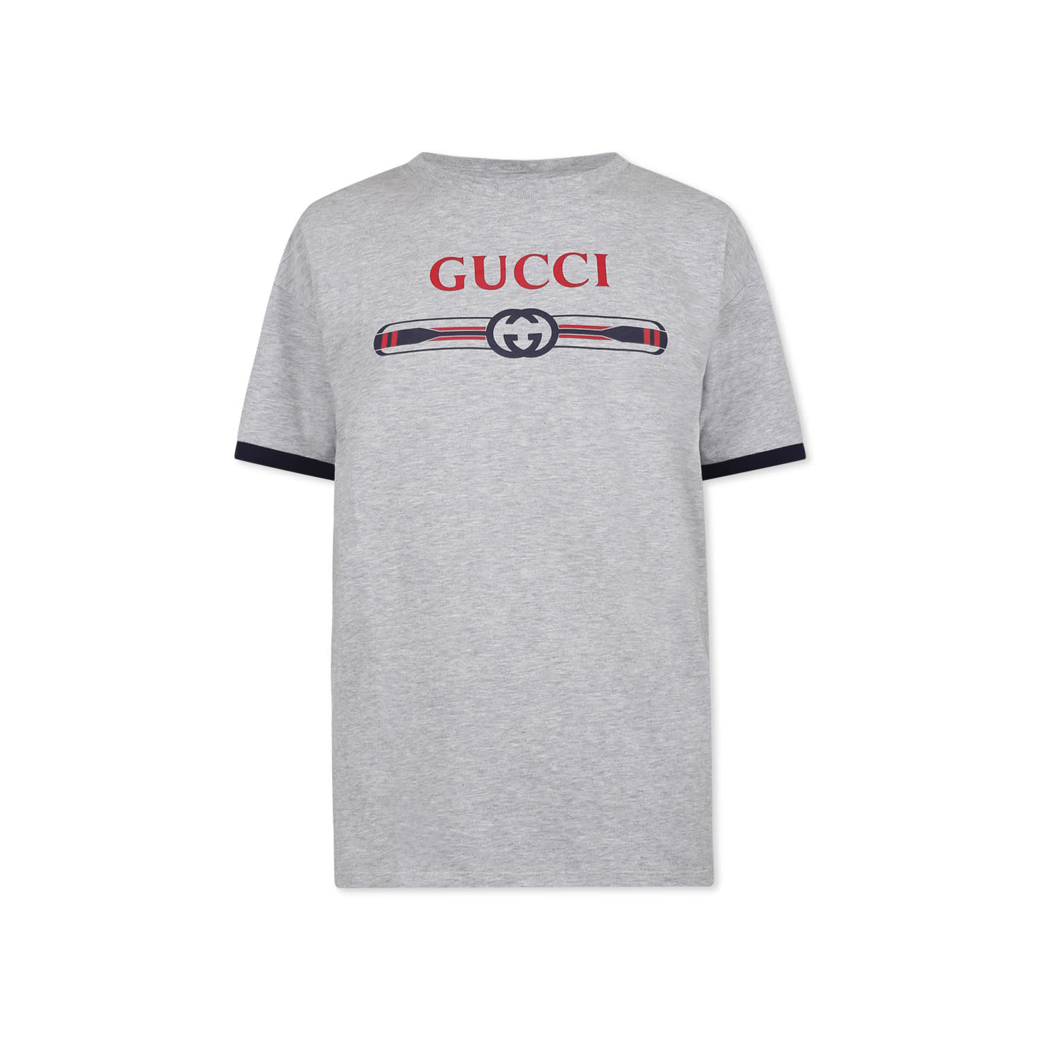 Gucci Logo-print T-shirt In Grey
