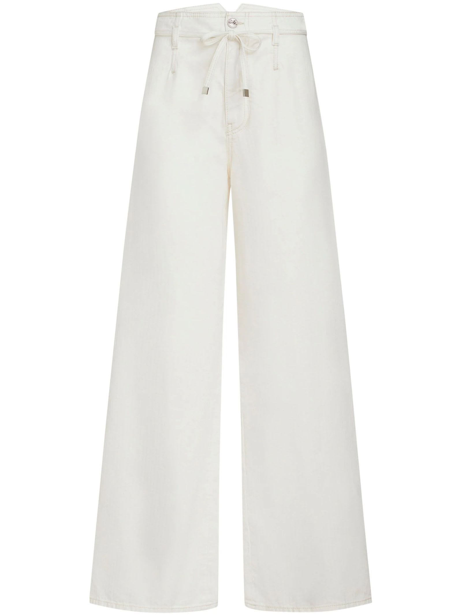 Shop Etro Five-pocket Jeans In White