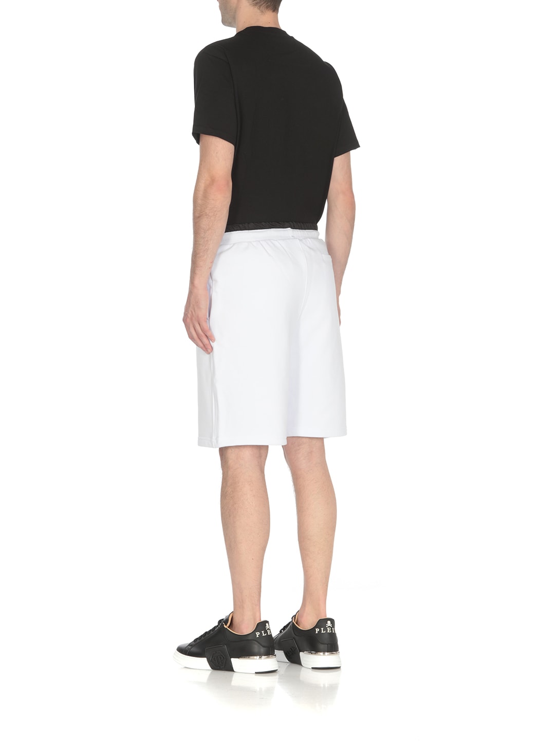 Shop Philipp Plein Hexagon Bermuda Shorts In White