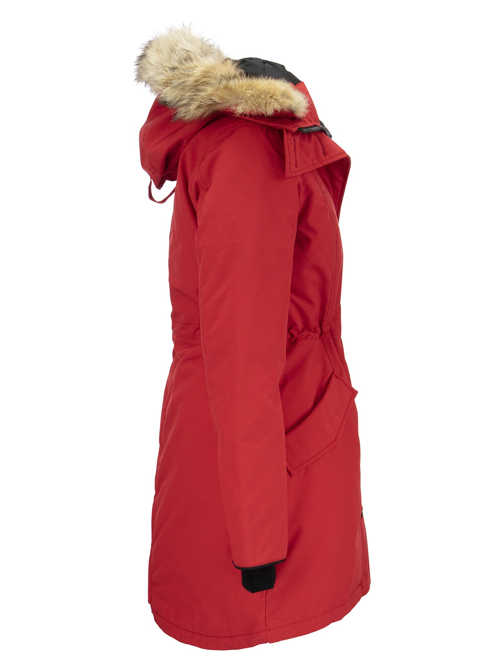 Vooraf Postbode strijd Canada Goose Rossclair - Parka With Hood And Fur Coat In Red | ModeSens