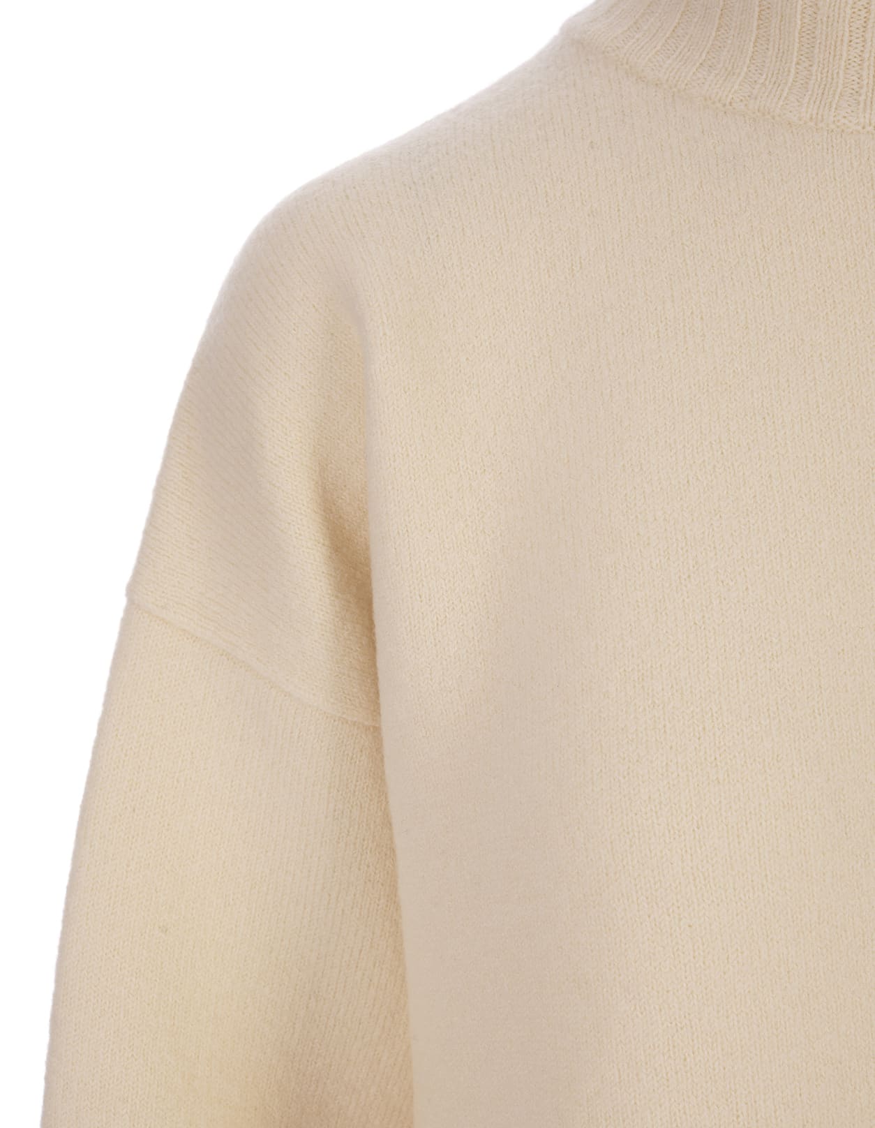 Shop Jil Sander White Wool Oversize Sweater