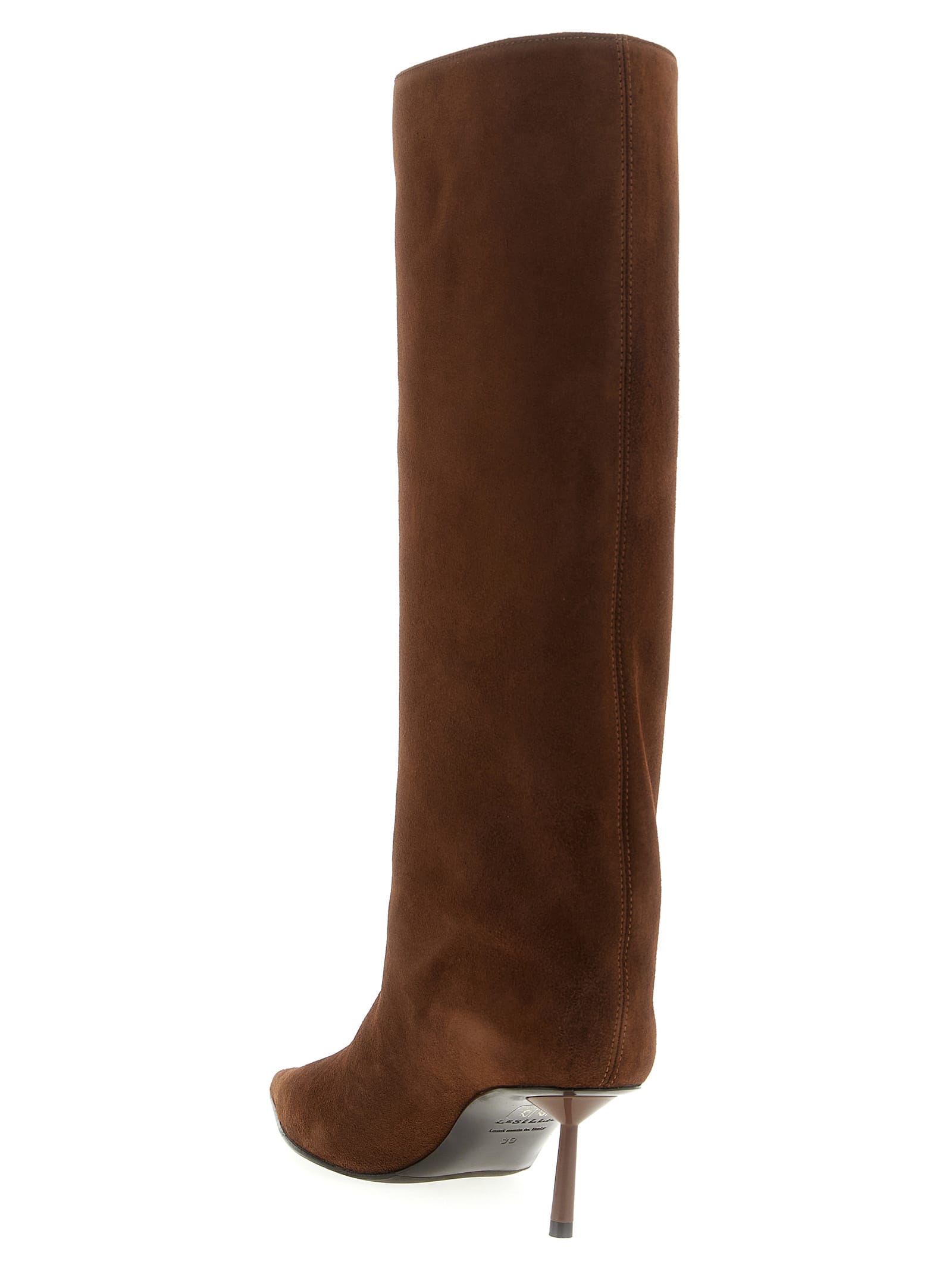 Le Silla Knee-high Toffee Suede Bella Boots In Red