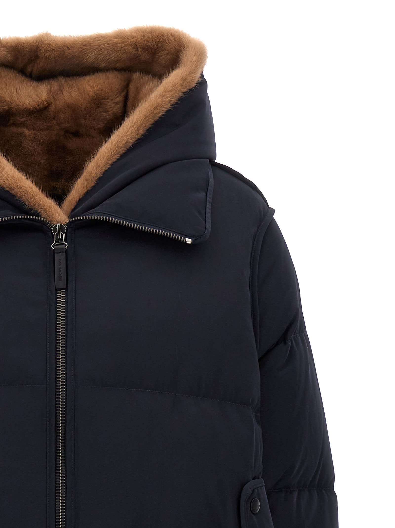 Shop Salomon Doudoune Down Jacket In Blue