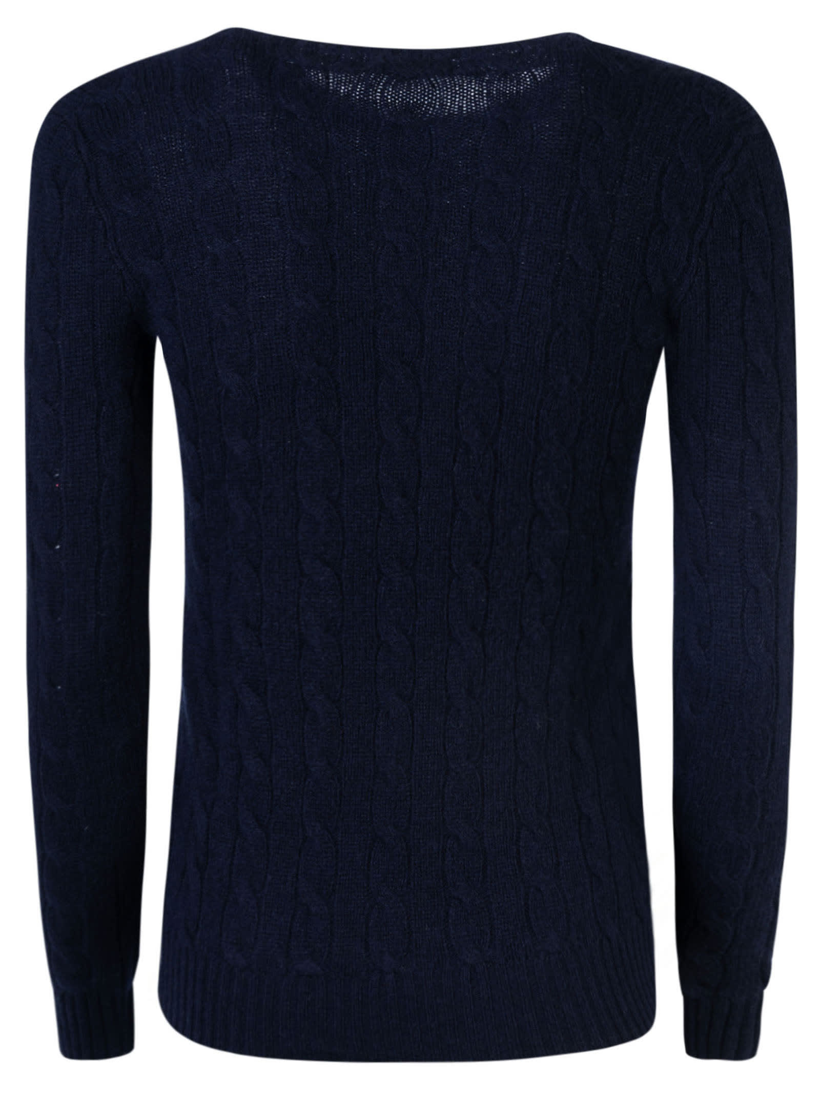 Shop Ralph Lauren Ribbed Sweater In Hunter Navy