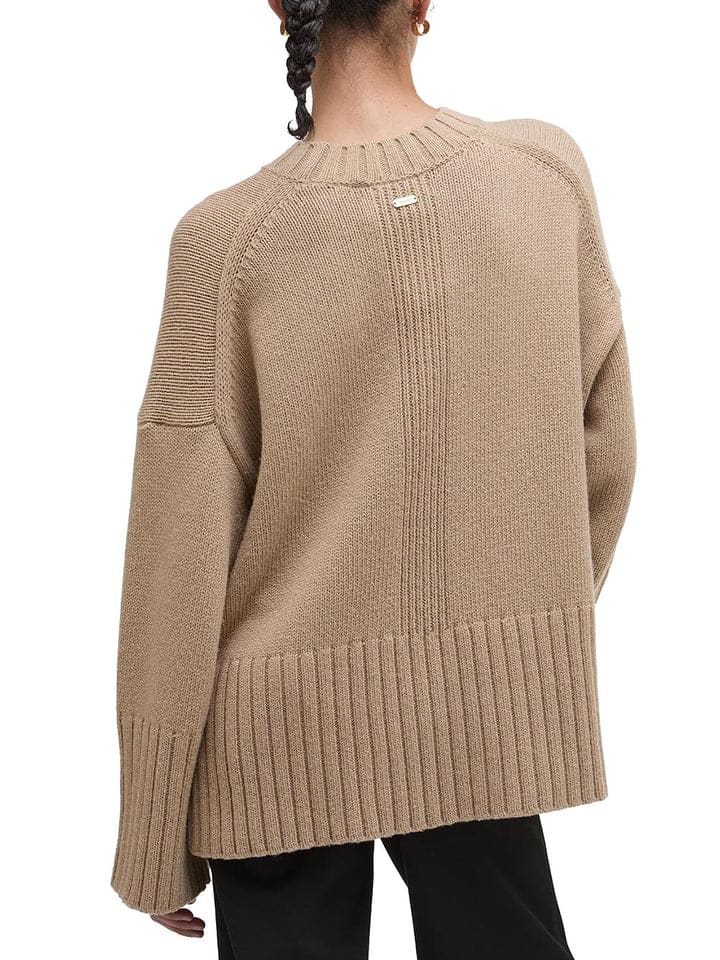 Barbour Sophia Knitted Jumper In Brown