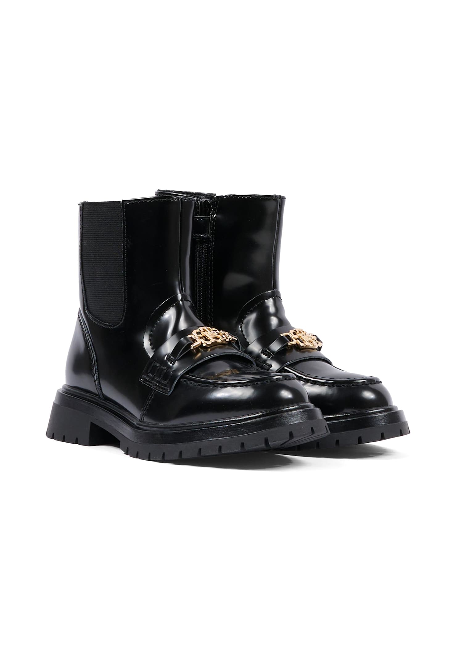 Tommy Hilfiger Black Ankle Boots For Girl With Logo In Black