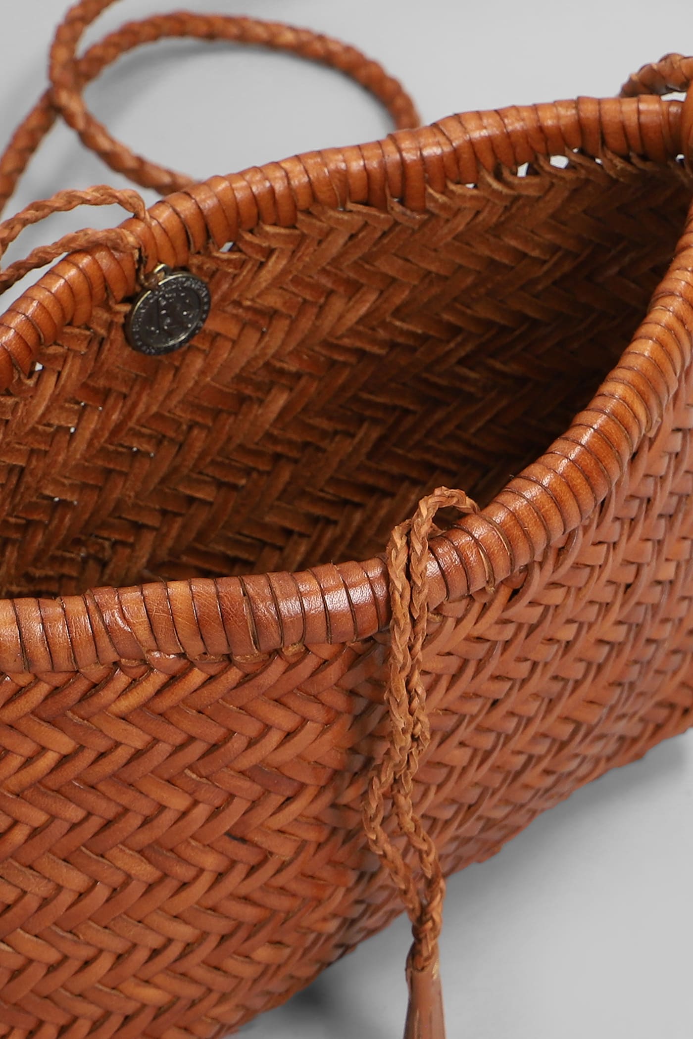 Dragon Diffusion Mini Minsu Leather Shoulder Bag In Leather Color