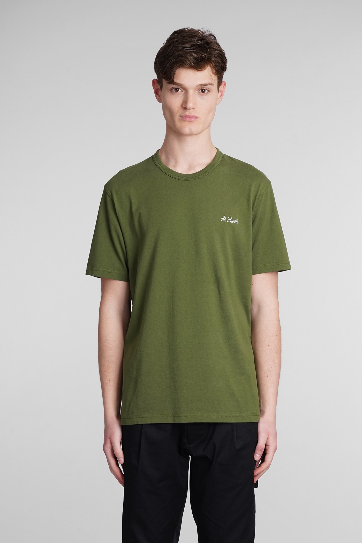 Mc2 Saint Barth Dover T-shirt In Green Cotton