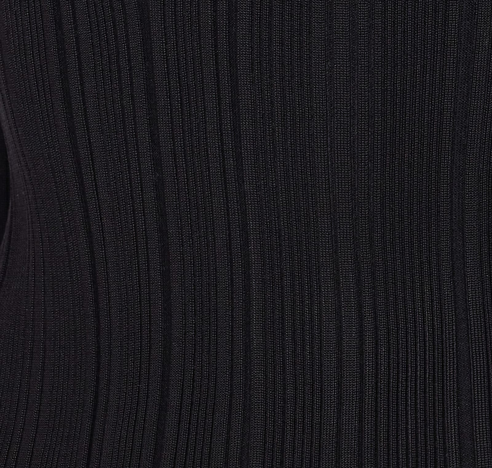 Self-portrait Black Lace Trim Knit Top Tops Black In Black