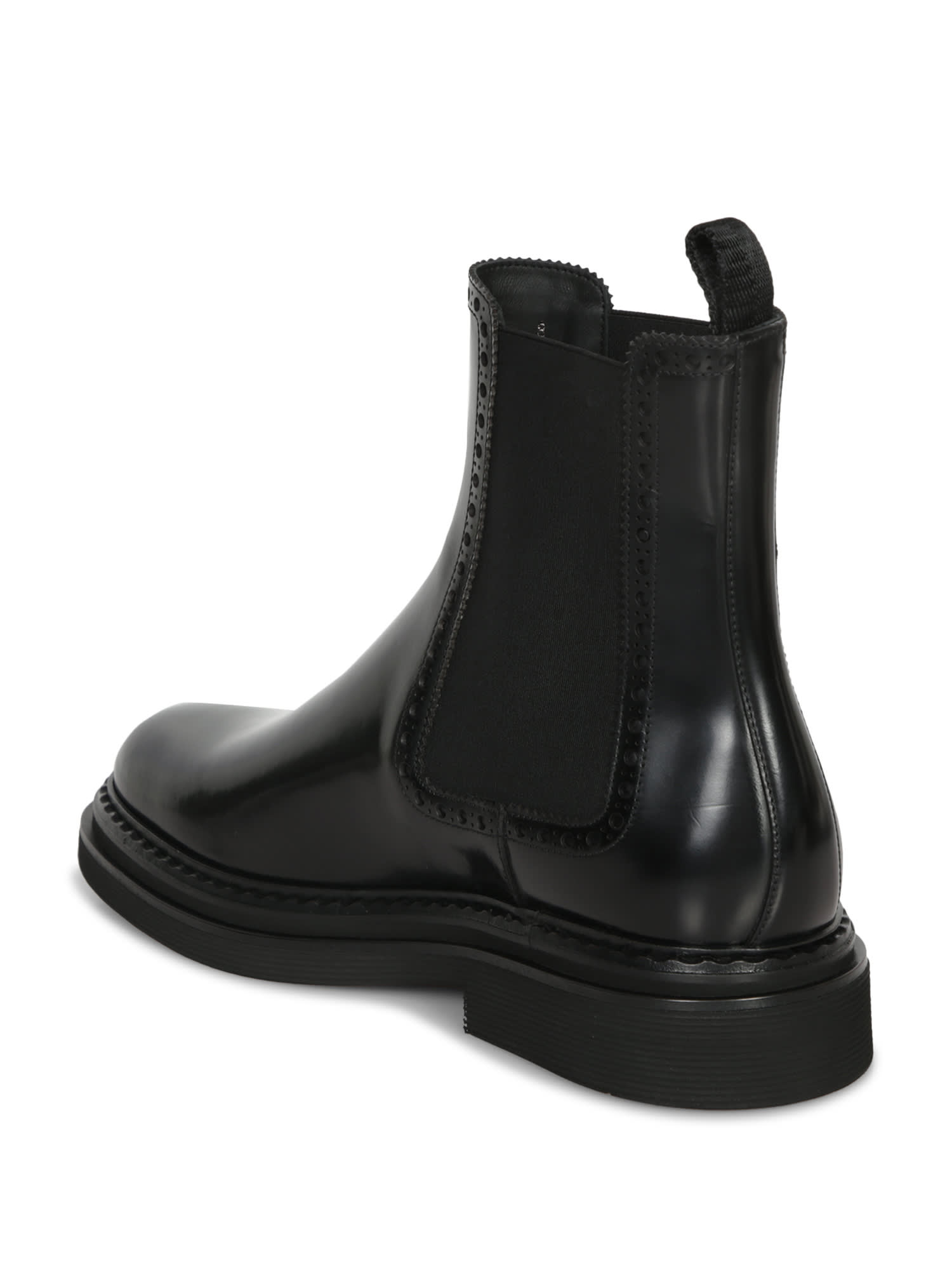 Shop Dolce & Gabbana Black Leather Ankle Boot