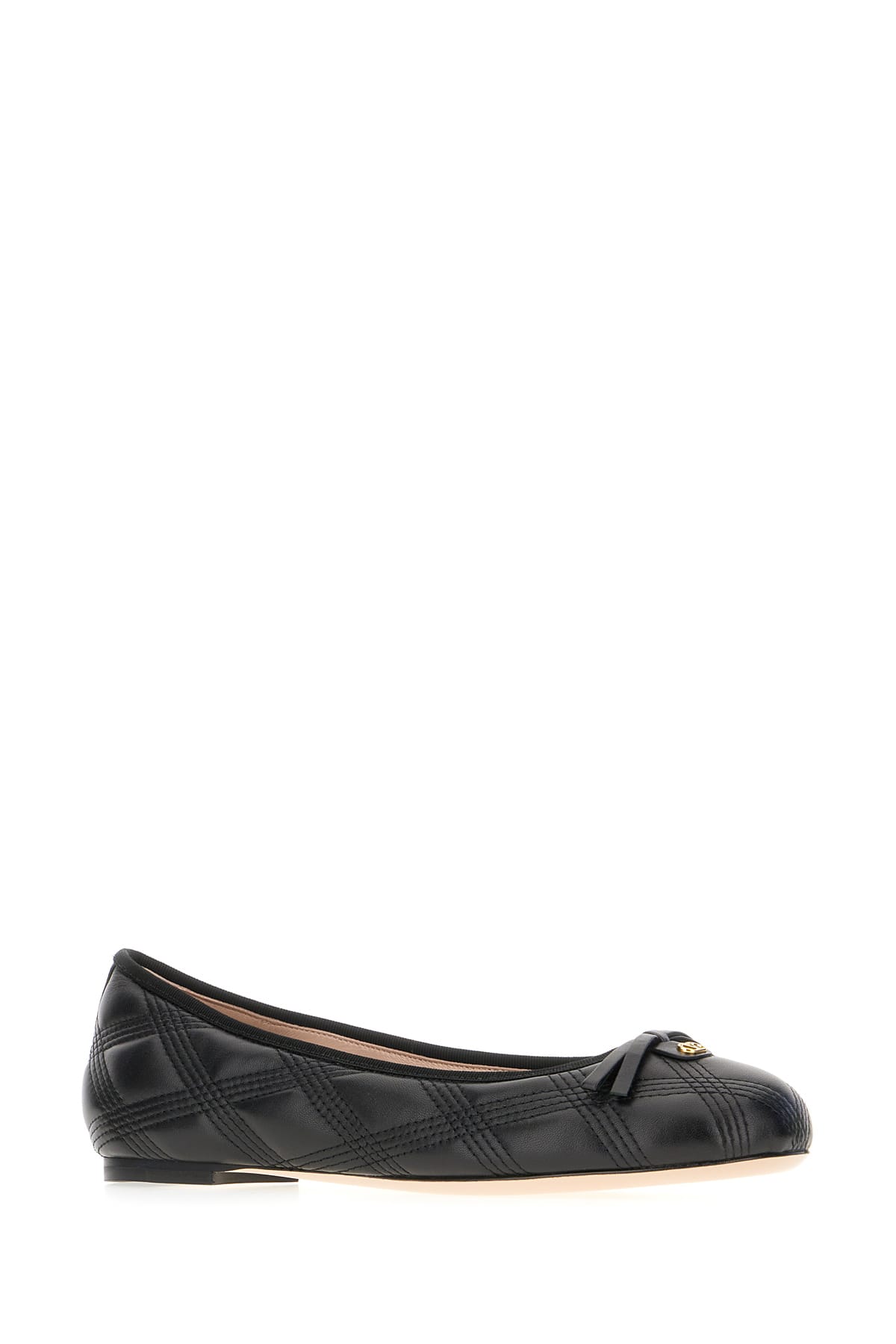 Valentino Garavani Quiltie Ballerina 67 In Quilted Nappa Leather Woman Black 37 In Black