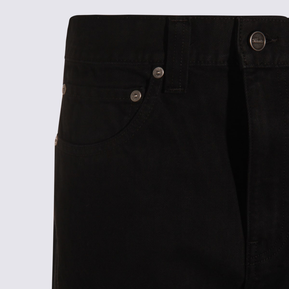Khaite Bacall Low Rise Straight Jeans In Black