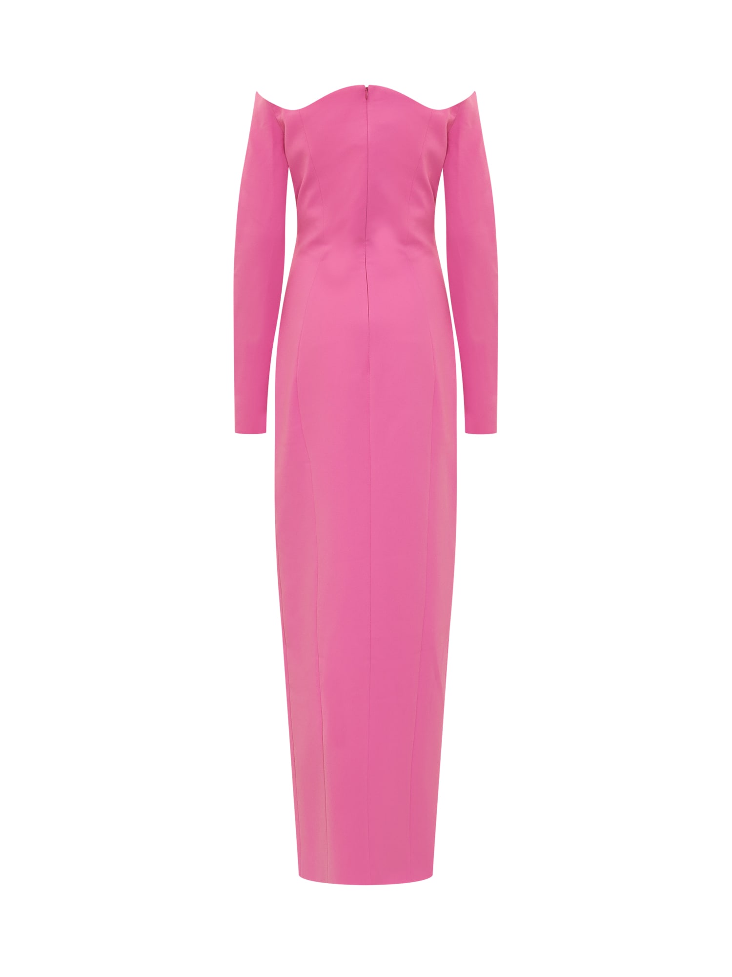 Shop Monot Long Sleeves Dress In Pink