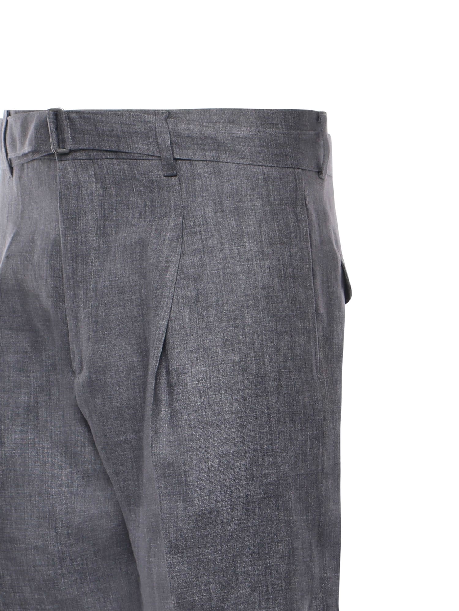 Be Able Pleated Linen Trousers In Gray