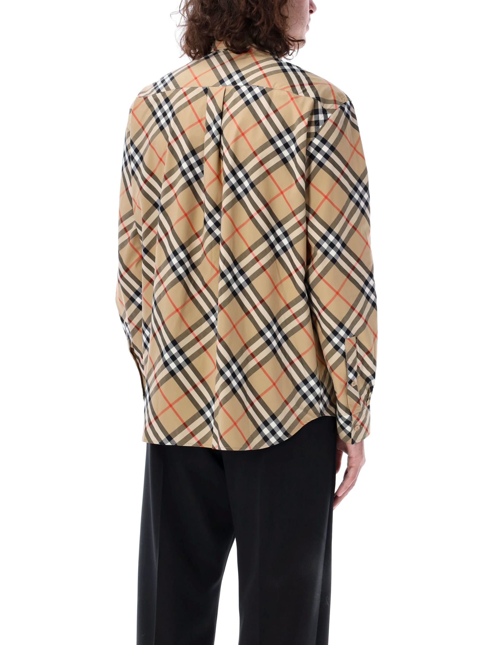 Shop Burberry Vintage Check Shirt In Sand Ip Check