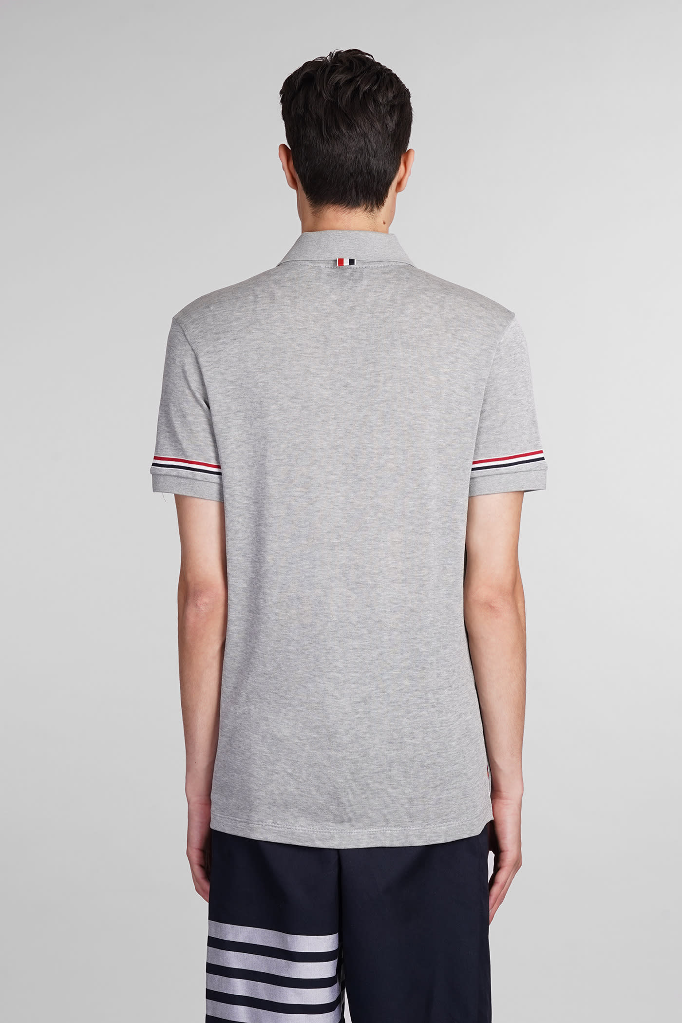 Shop Thom Browne Polo In Grey Cotton