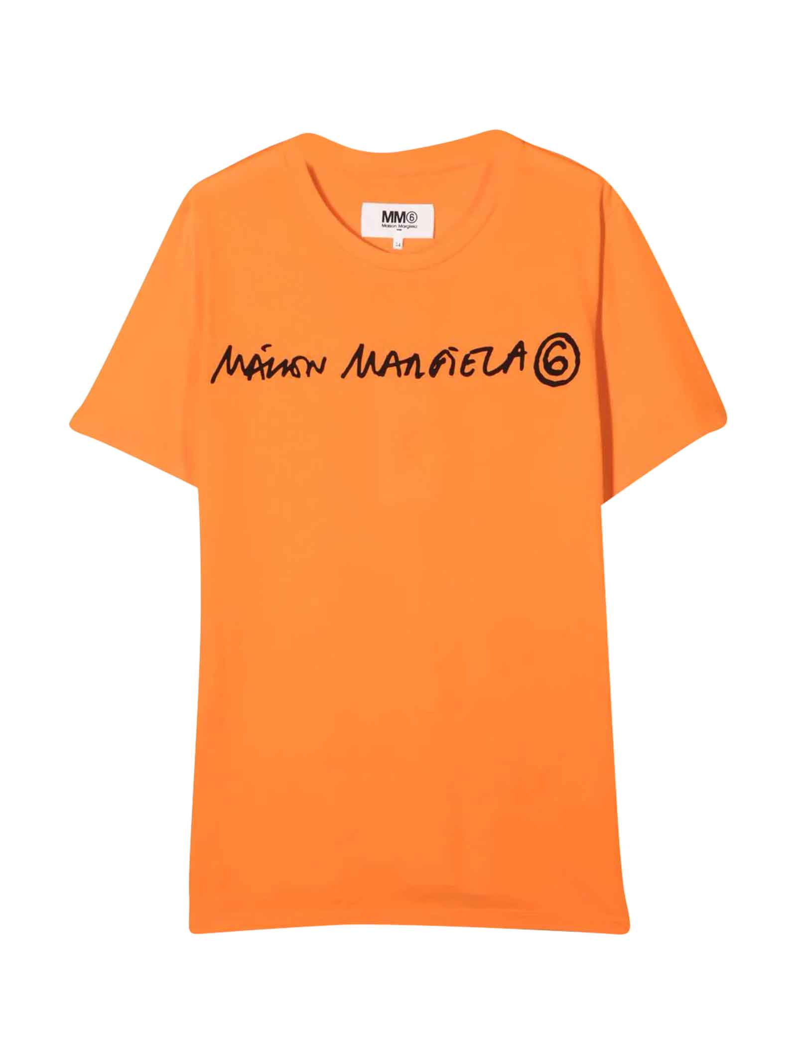 Mm6 Maison Margiela Kids Unisex Orange T-shirt