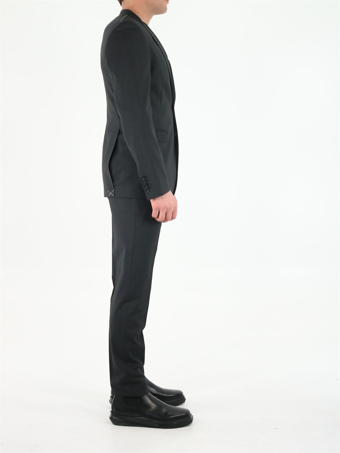 Shop Tonello Black Wool Suit