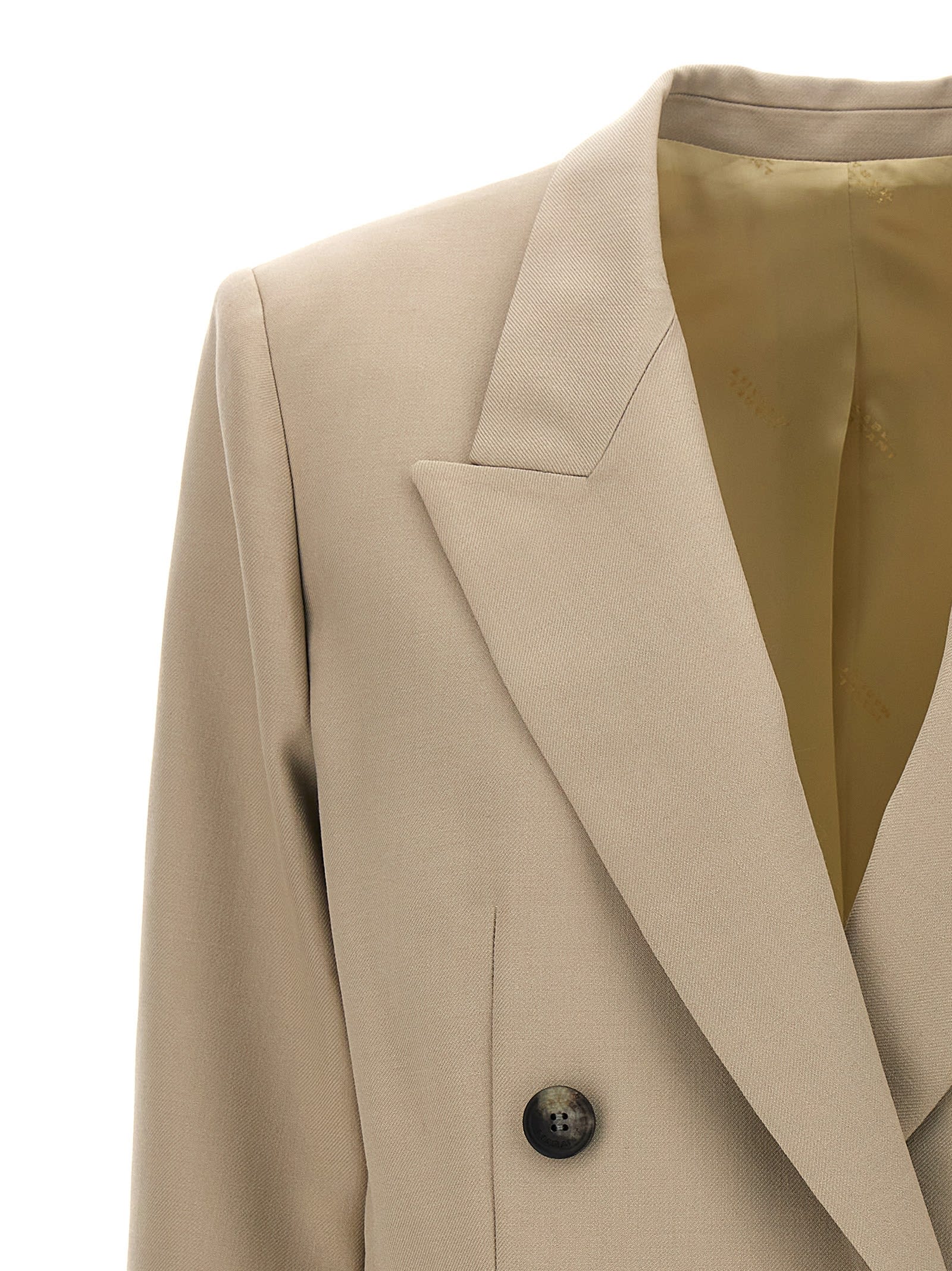 Isabel Marant Double-breasted Jacket In Beige