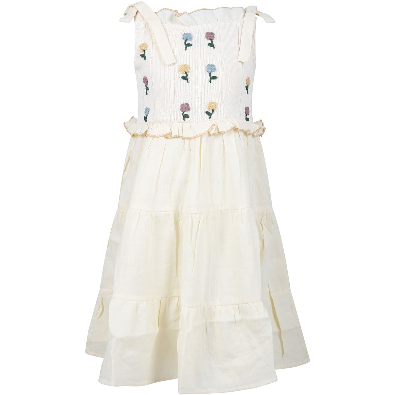 Coco Au Lait Kids' Yellow Dress For Girl With Flower