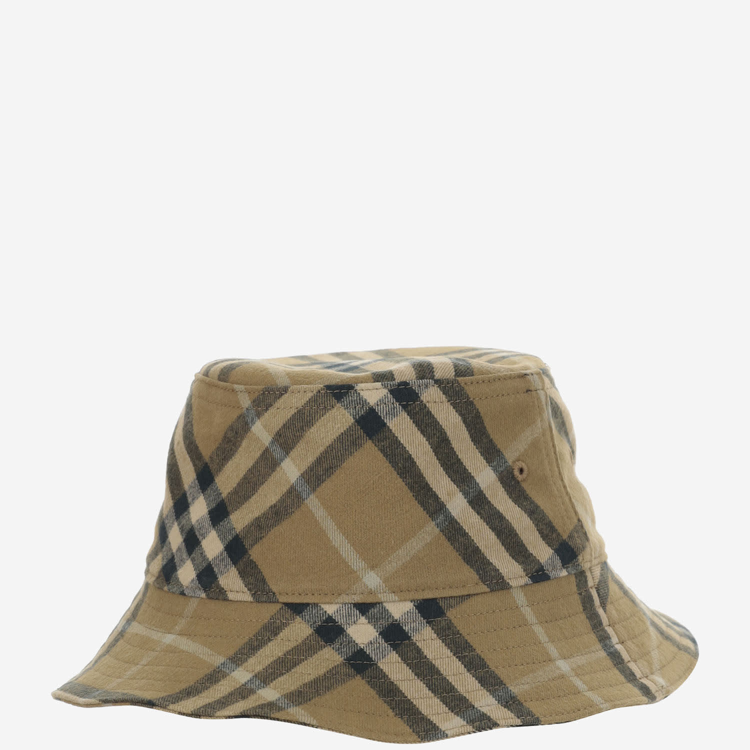 Shop Burberry Cotton Check Hat In Red