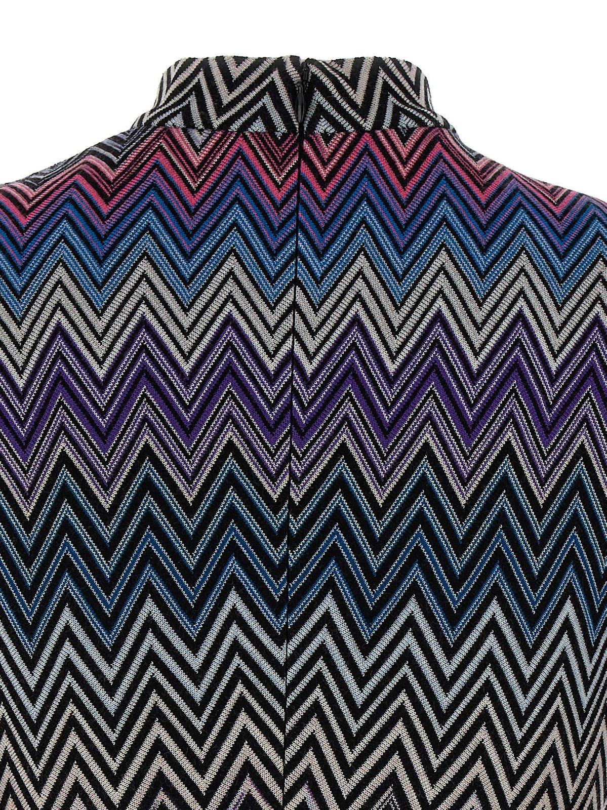 Shop Missoni Zig-zag Maxi Dress In Multicolour