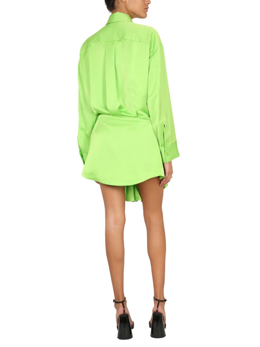 Shop Attico Mini Dress Candice In Green