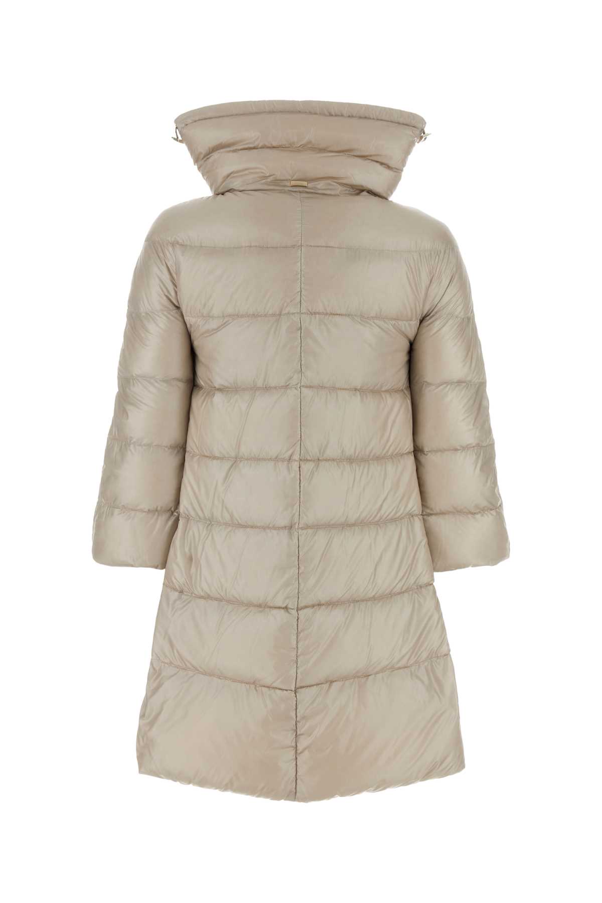 Herno Sand Nylon Cleofe Down Jacket In Brown