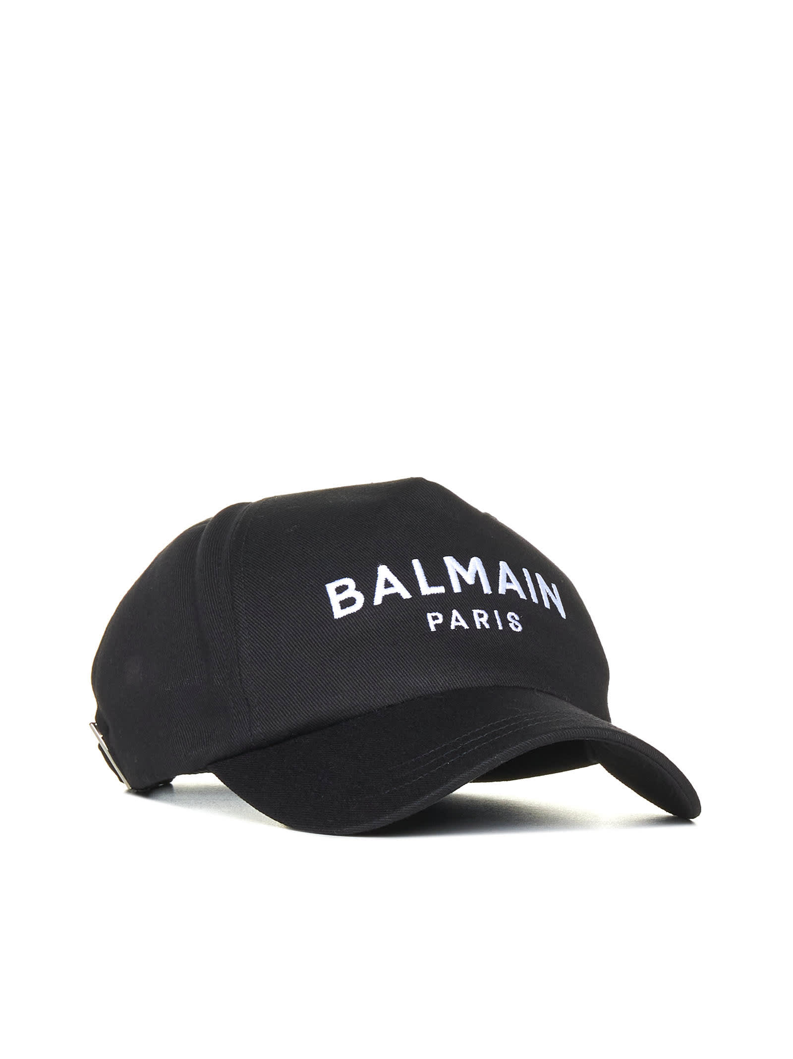 Shop Balmain Hat In Noir/blanc