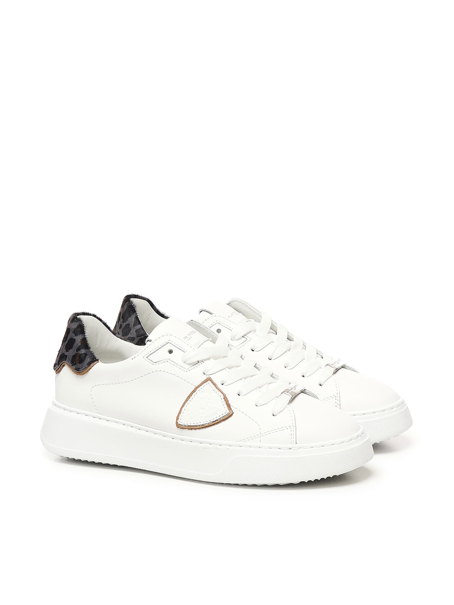 Philippe Model Temple Low Sneakers In White
