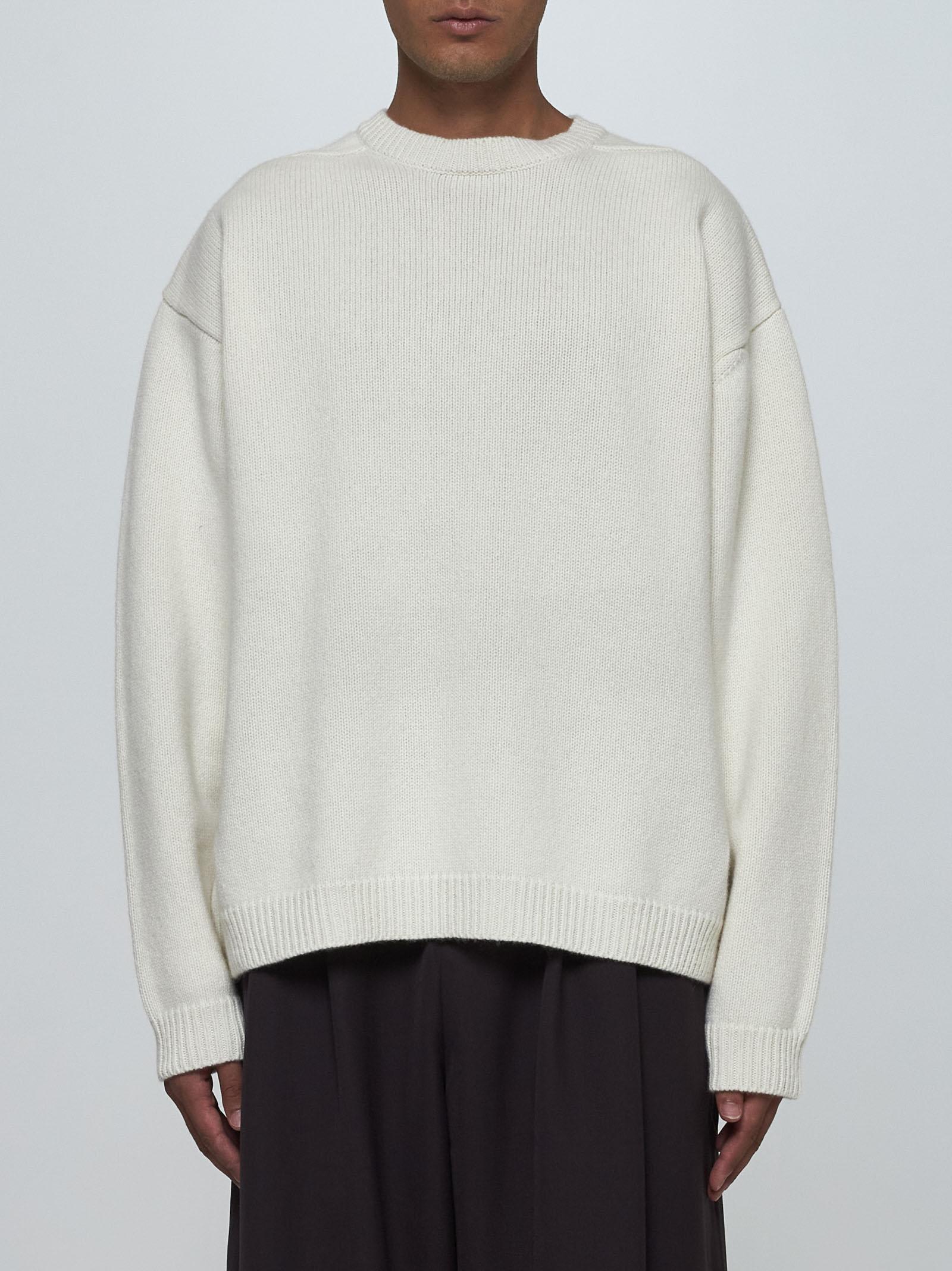 Shop Studio Nicholson Hemyl Lambswool Sweater In Neutrals