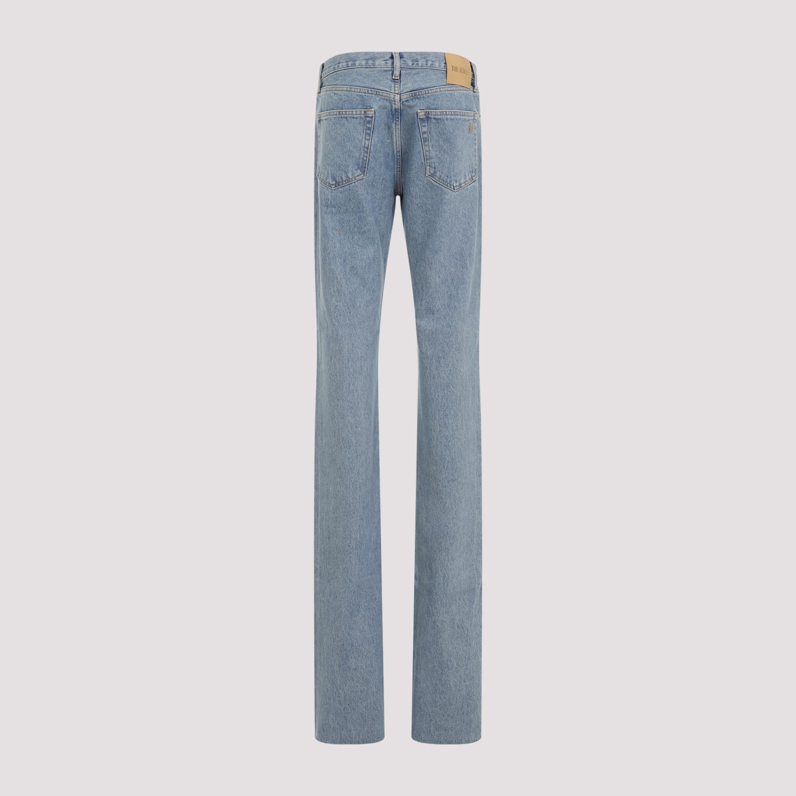 Shop Attico Cotton Jeans In Sky Blue