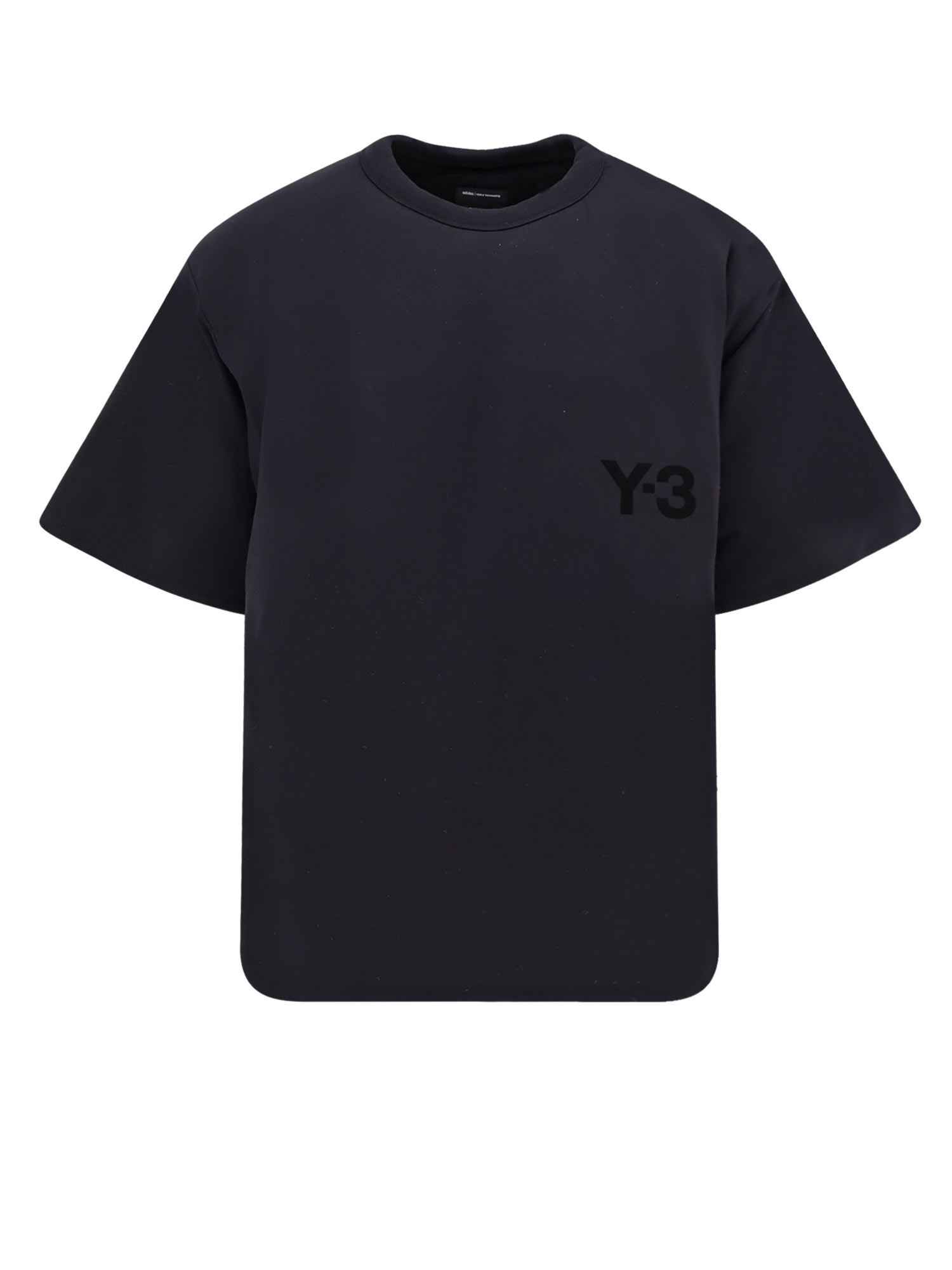 Y-3 Padded Crew Neck Short Sleeve T-shirt In Black