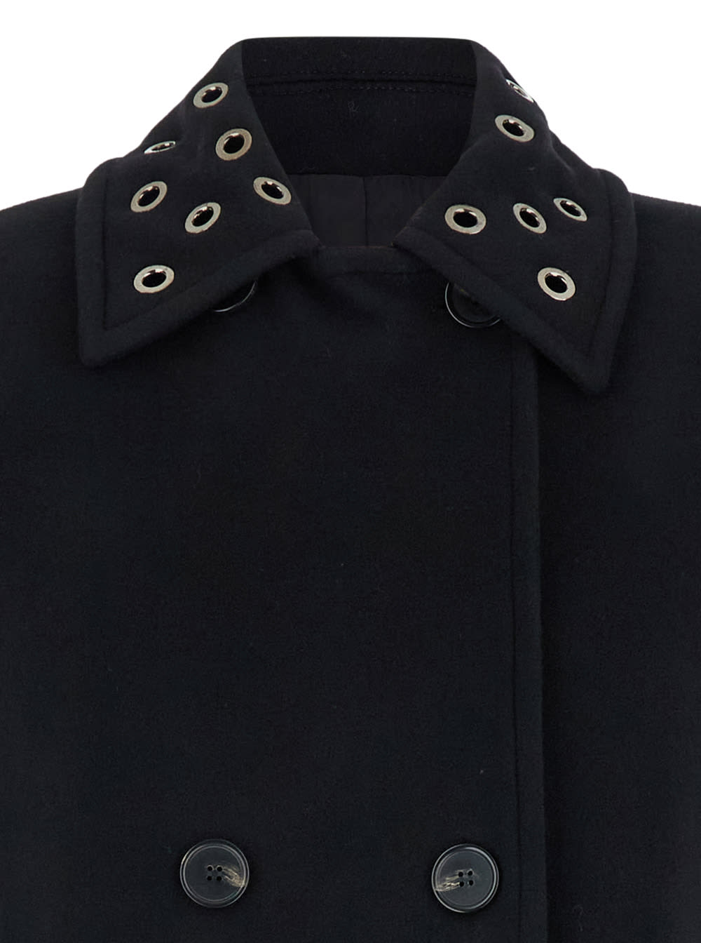 Shop Msgm Cappotto/coat In Black