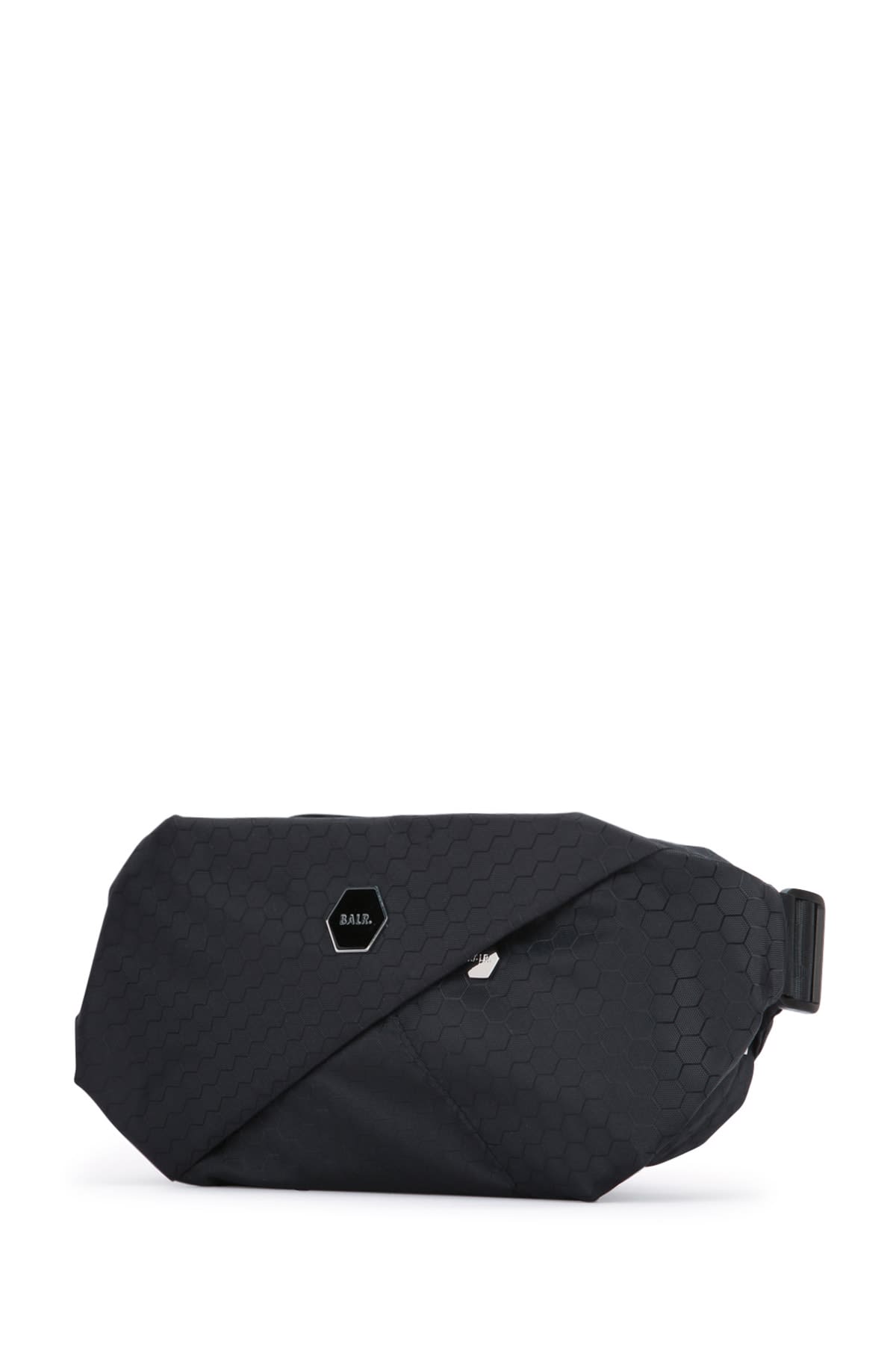 Balr. Balr Hexline Badge Waist Pack In Jetblack