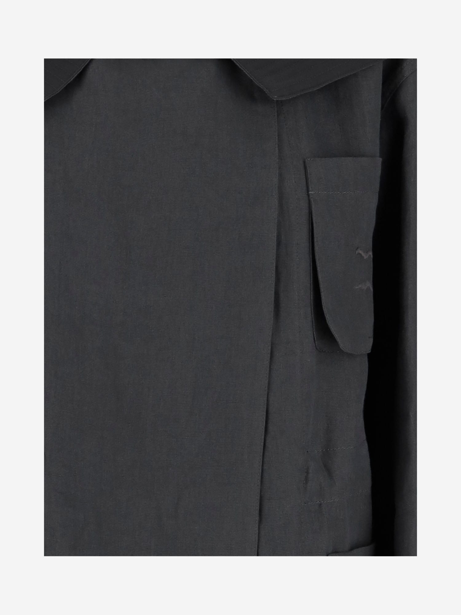 GIORGIO ARMANI HOODED LINEN JACKET