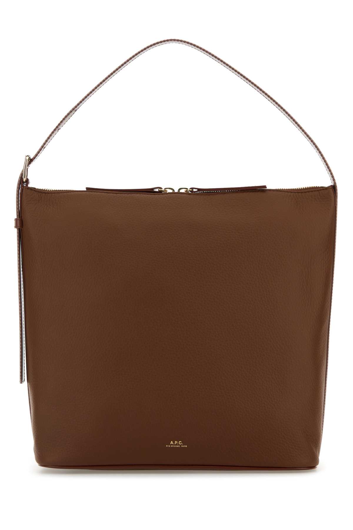 A. P.C. Brown Leather Vera Shoulder Bag