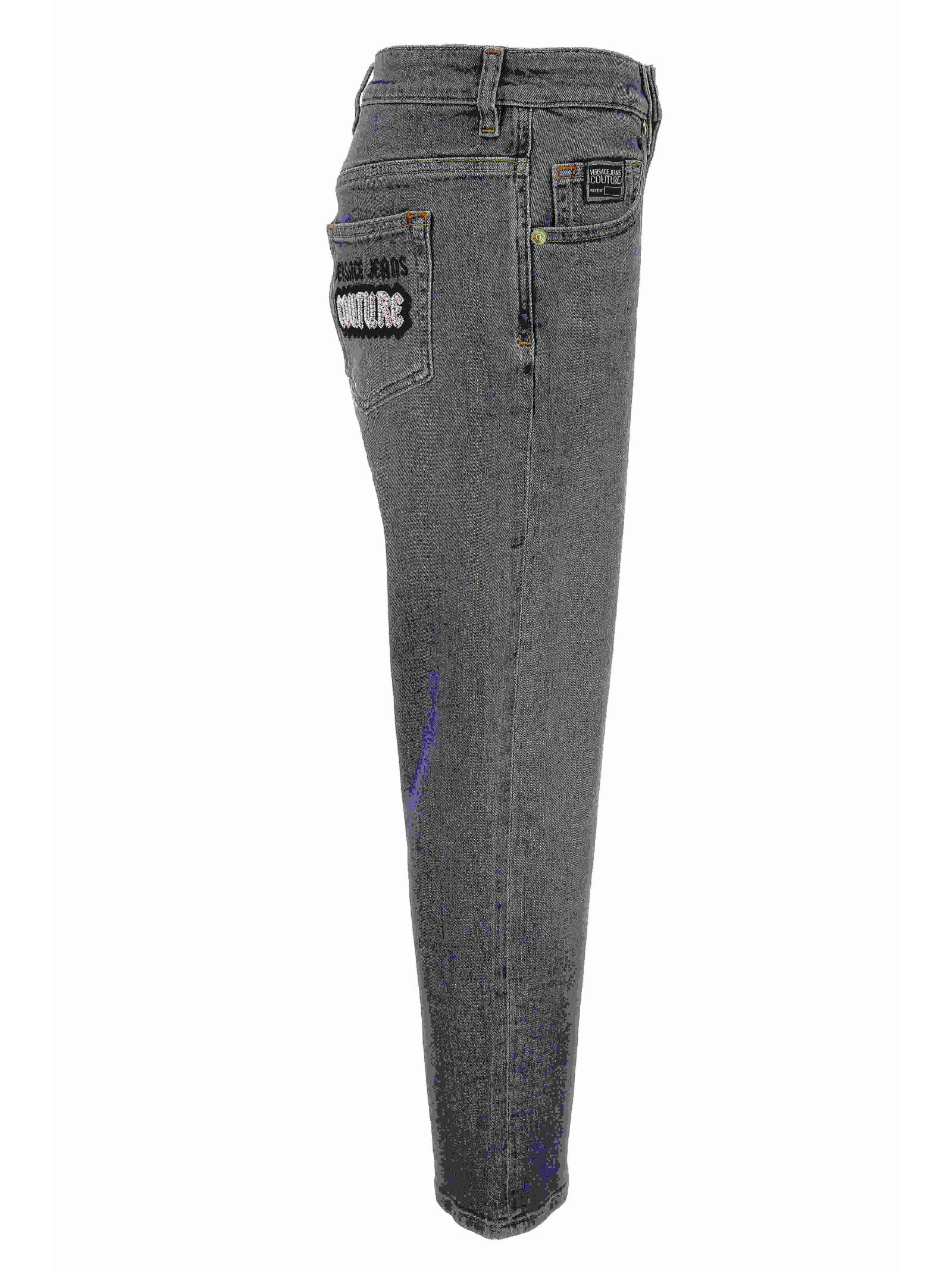 Shop Versace Jeans Couture 5 Pocket Pants In Blue